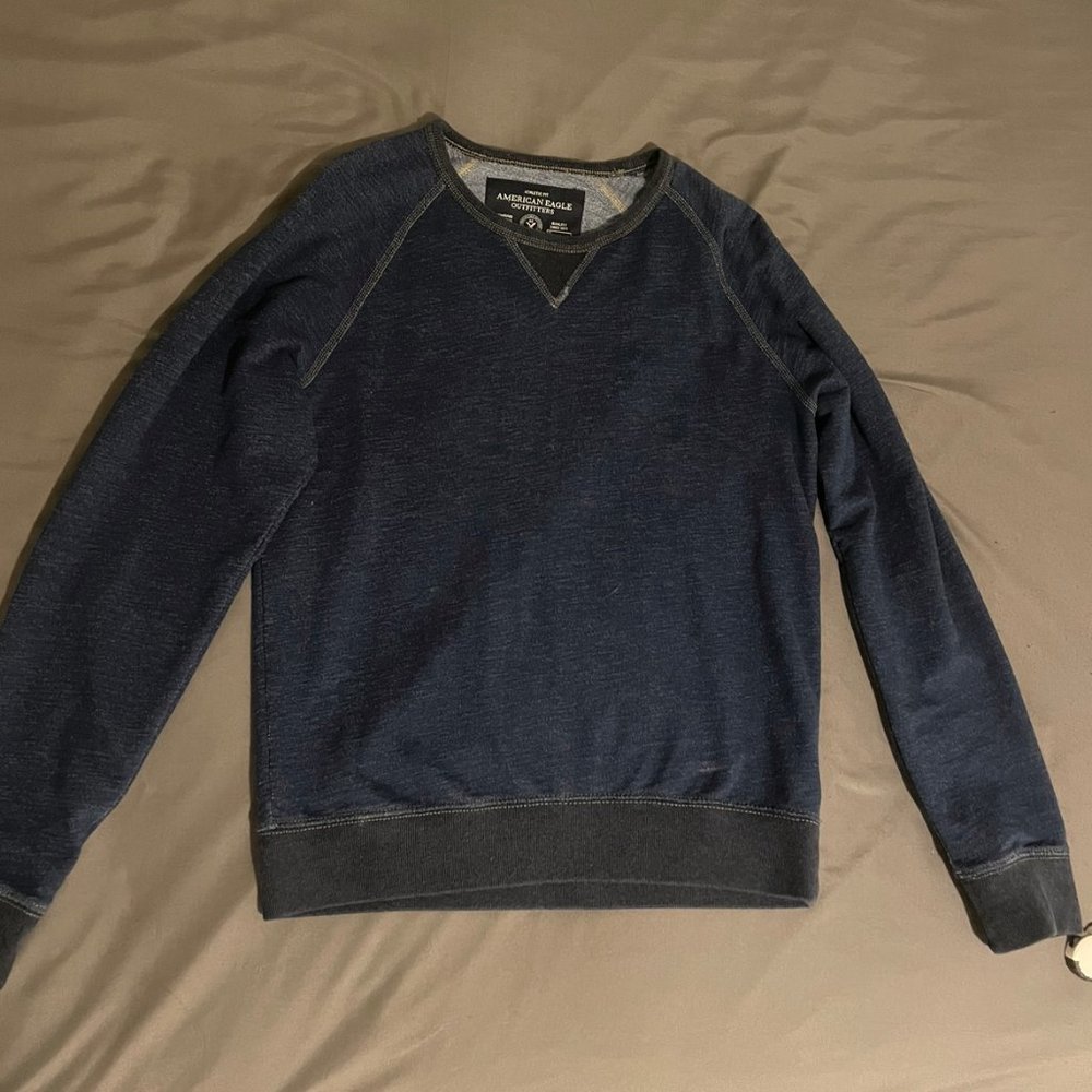 American Eagle Blue Crew Neck Sweatshirt
